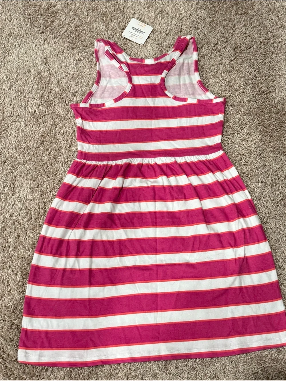 Gymboree Pink and White Striped Sleeveless Casual Dress